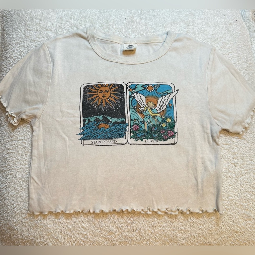 Urban Outfitters Graphic Cropped Baby-T Style Top